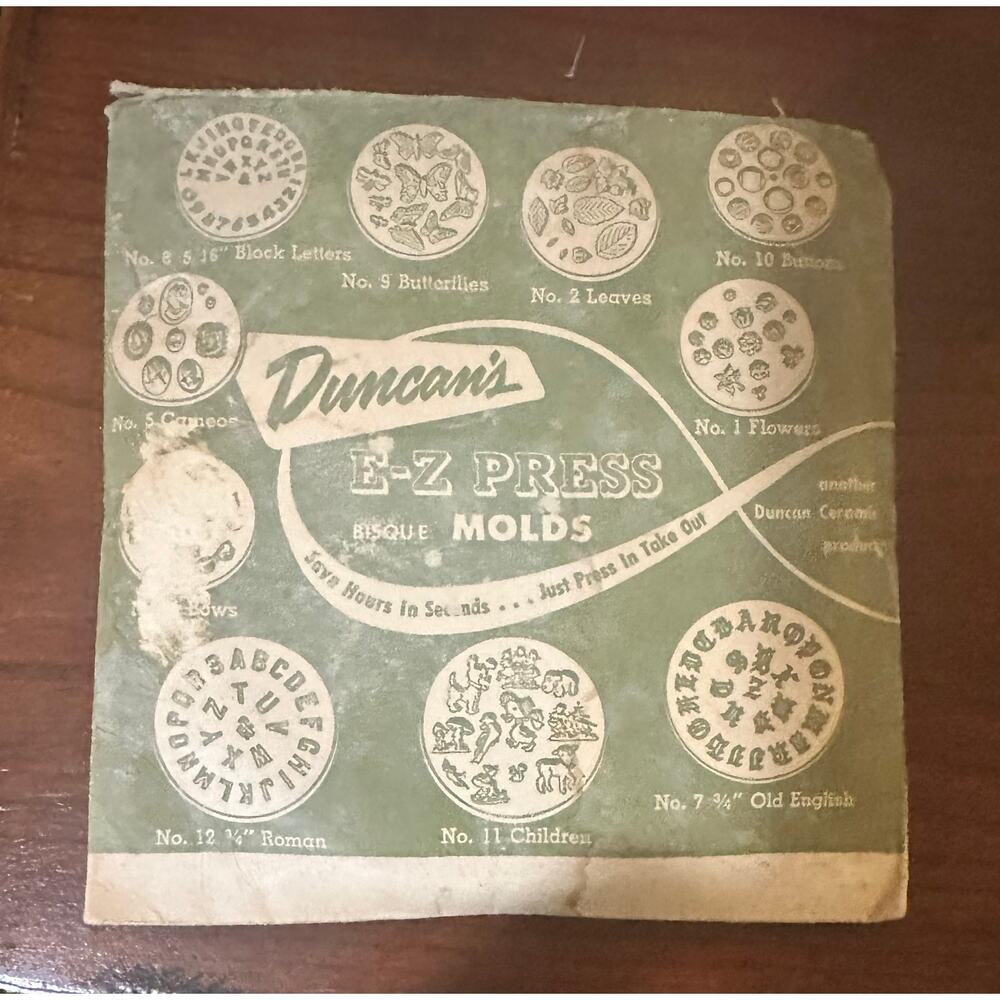 Vintage 1950's Duncan Bisque Mold EZ‎ Press No. 2 Flowers